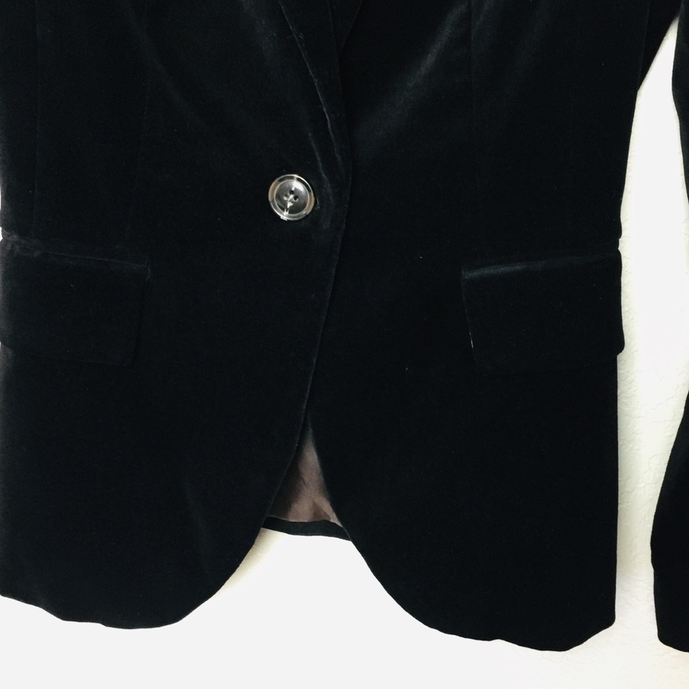 Zara Basic Black Velour Blazer - image 4